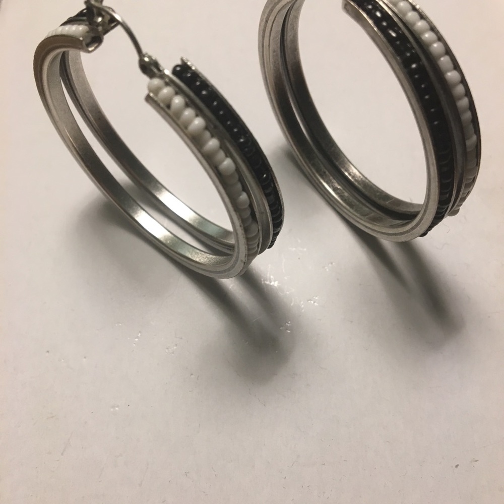 Chico’s beaded hoop earrings